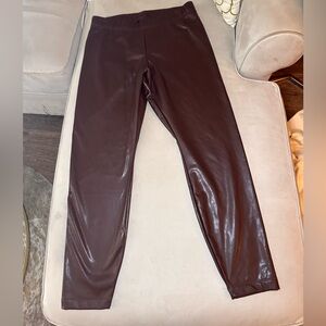 Old Navy Brown Faux Lather Leggings
